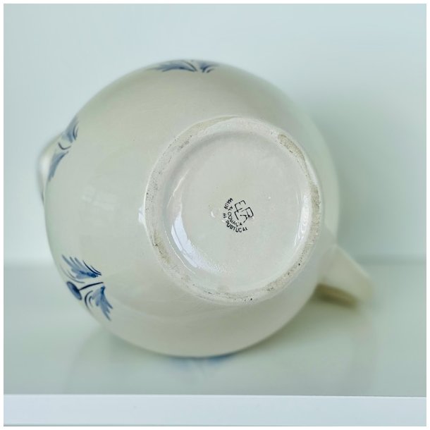 Kande - fajance med bl blomster