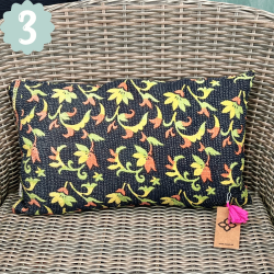 Sari vintage Kantha pude (30x50 cm) - forskellige designs