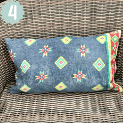 Sari vintage Kantha pude (30x50 cm) - forskellige designs