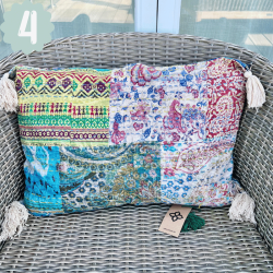 Kantha pude, stonewash (40x60 cm) - forskellige designs