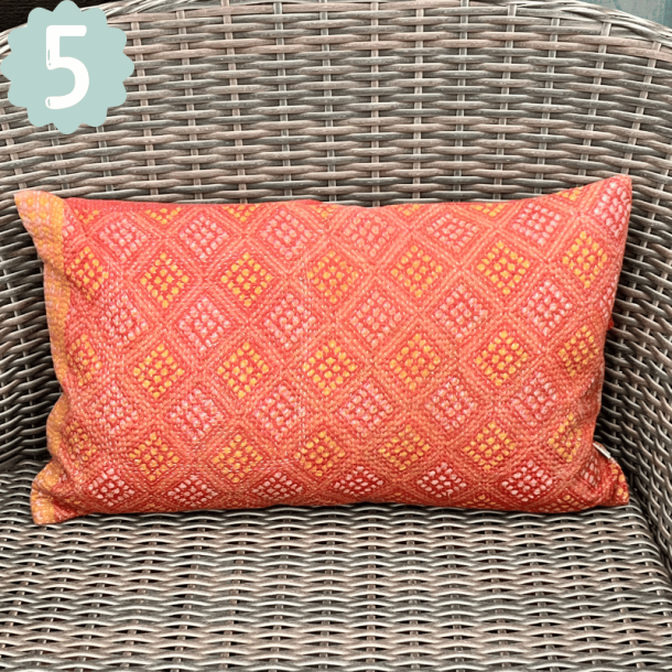 Sari vintage Kantha pude (30x50 cm) - forskellige designs