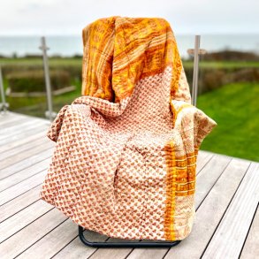 Vintage sari quilt (140x200) - lyse gule farver