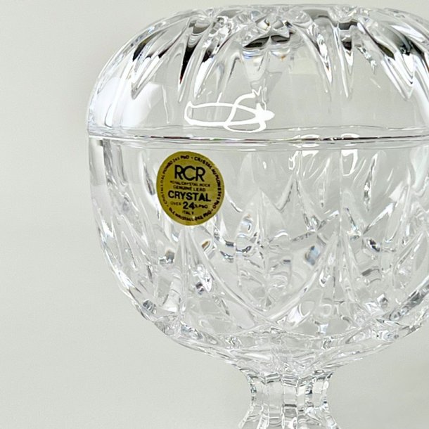 Bonbonniere - rund p fod, RCR krystal 