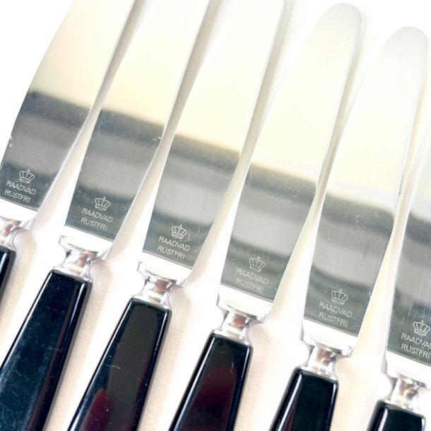 Knive - middagsknive (s�t a' 6 stk) Raadvad sort 