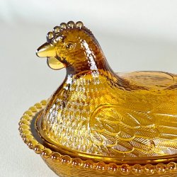 Hnekrukke - ravfarvet m/perlekant