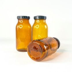 Apotekerglas - opbevaring med skruel�g - brun 500 ml