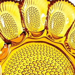 �ggefad - Vintage, Indiana Glass Hobnail, ravfarvet til 15 �g 