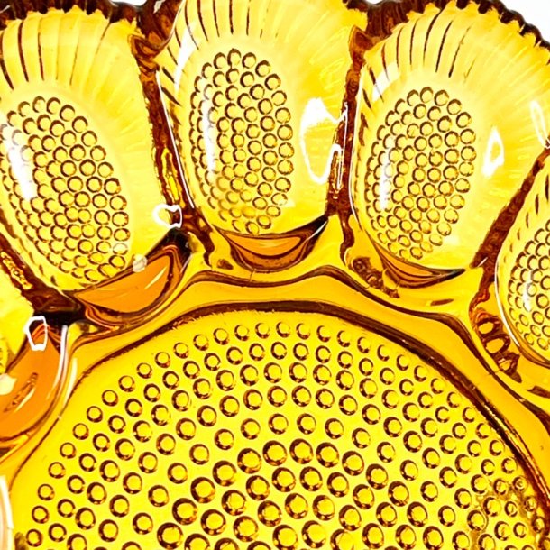�ggefad - Vintage, Indiana Glass Hobnail, ravfarvet til 15 �g 