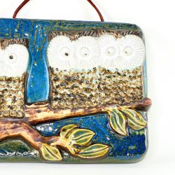 Relief - ugler , 20x27 cm