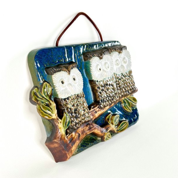 Relief - ugler , 20x27 cm