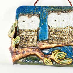 Relief - ugler , 20x27 cm