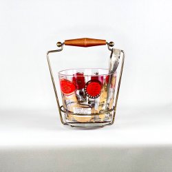 Isspand - med drinksopskrifter og tang