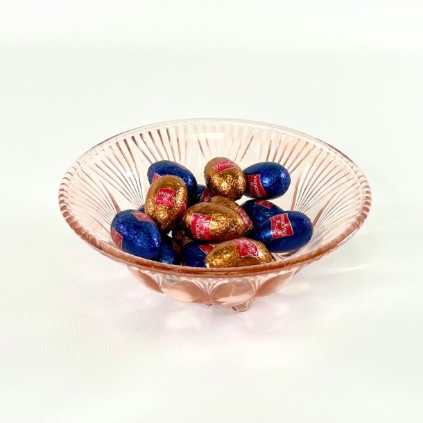 Glassk�l - lyser�d m/viftem�nster og p� f�dder 