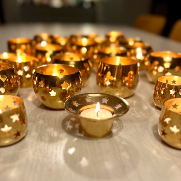 Messingstager til fyrfadslys - assorterede