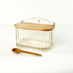 Saltkar - glas m/tr�l�g og ske