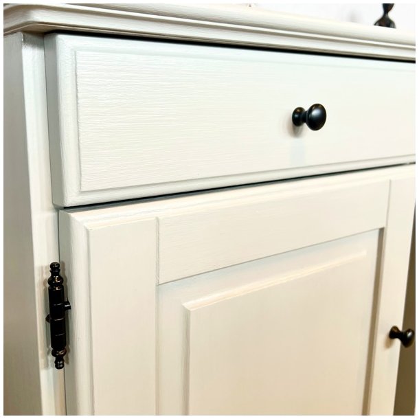 Sengebordsst (2 stk) med skuffe og skab - lys gr