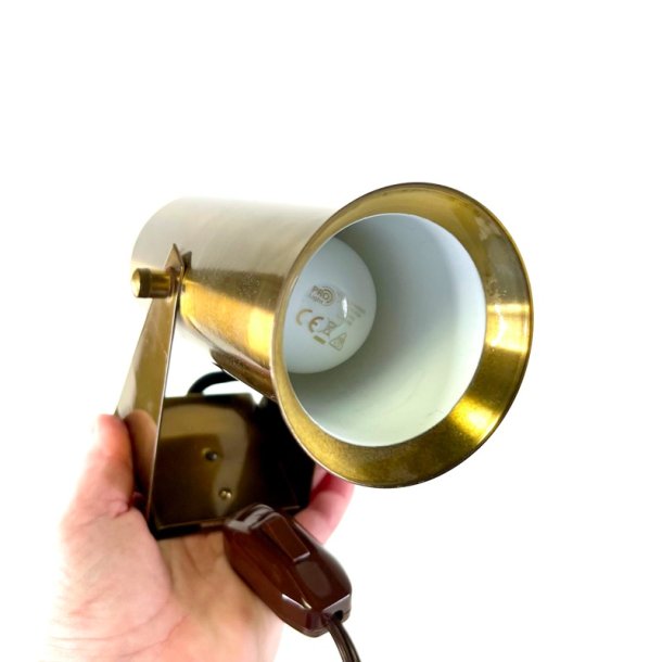 Lampe - v�gh�ngt messing lampe 