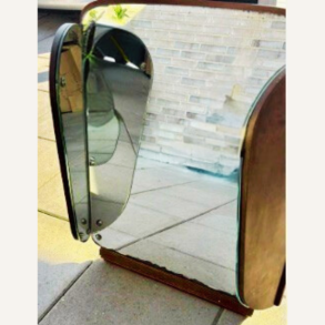 Spejl - tredelt retro spejl i teak