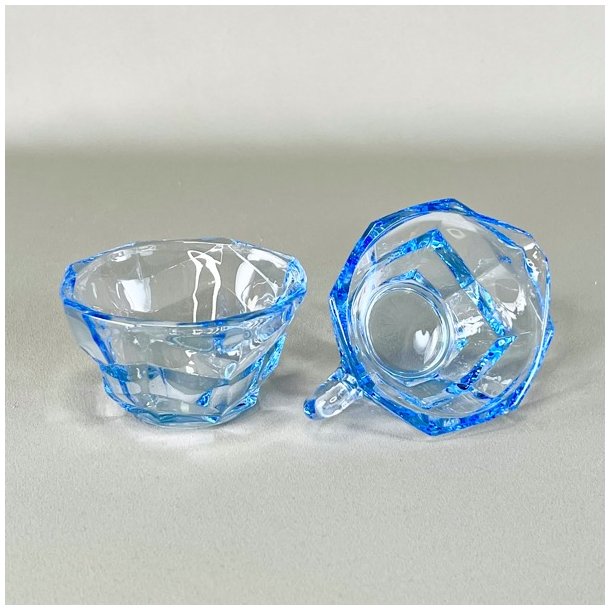 Sukker og flde st - lyseblt glas