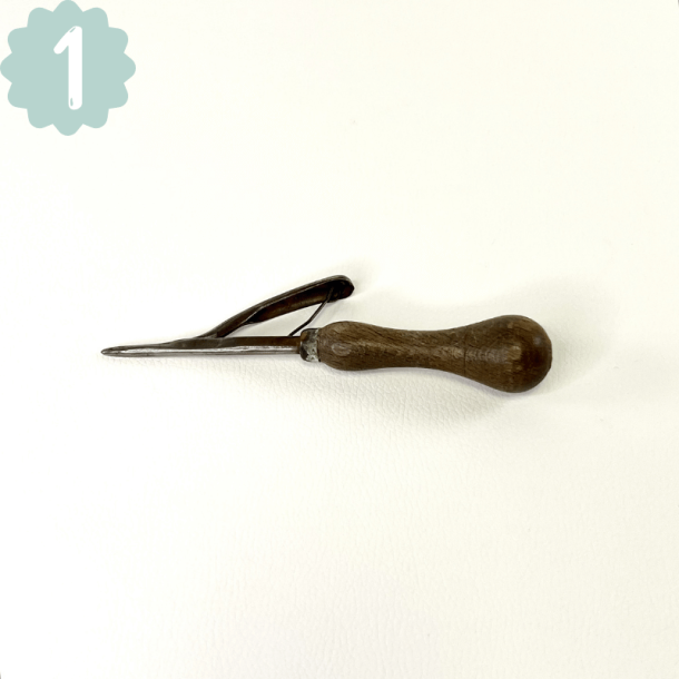 Vintage v�rkt�j med tr�h�ndtag