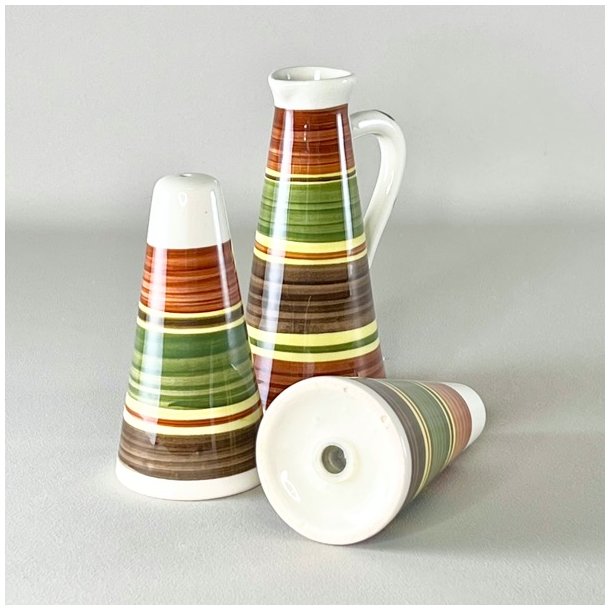 Salt, peber &amp; dressing st - Rhayader, Dragon Pottery 