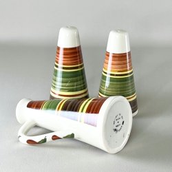 Salt, peber &amp; dressing st - Rhayader, Dragon Pottery 