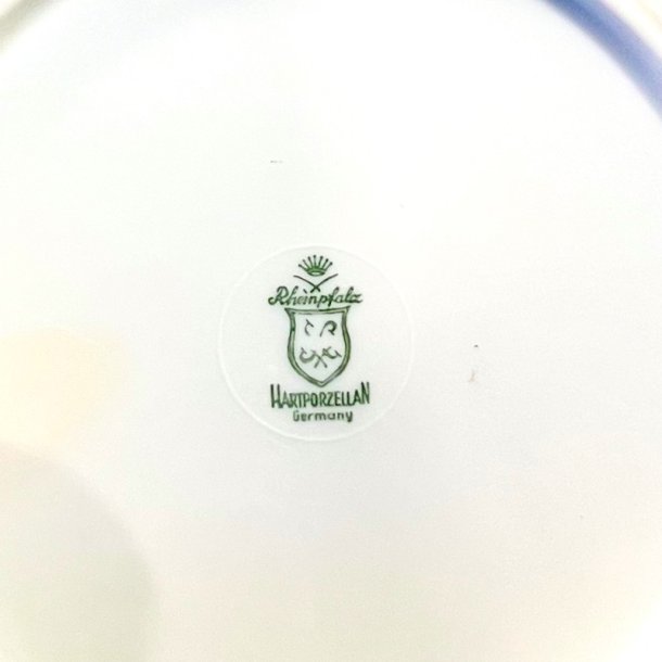 Fisketallerkener (5 stk samlet) - med gylden blondekant