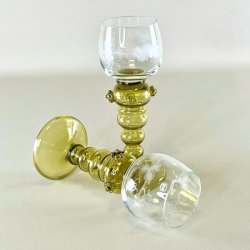 Rmerglas (st a' 4 stk/samlet) - hje, olivengrn fod 