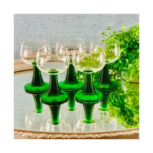 Rmerglas - klar grn fod og klar kumme