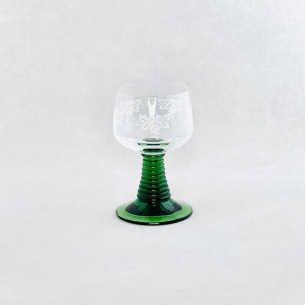 Rmerglas - lille, stvet grn fod med ranker 
