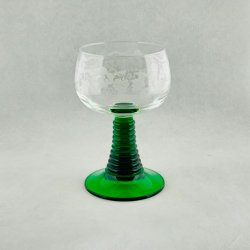 Rmerglas - klar grn fod med ranker 