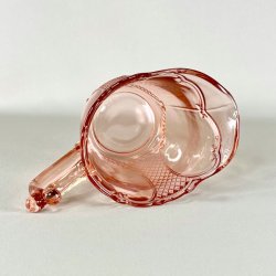 Glaskande - lyserd med rudemnster