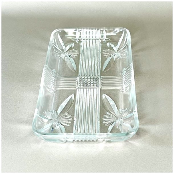 Rouladefad - stjerner og riller, klart glas