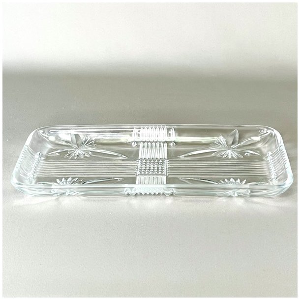 Rouladefad - stjerner og riller, klart glas