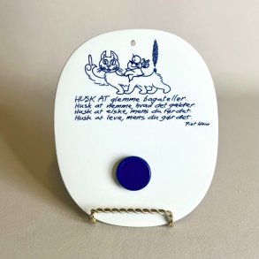 Royal Copenhagen - Piet Hein gruk, platte med magnet