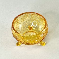 Glasskl - lille, gylden m/fdder