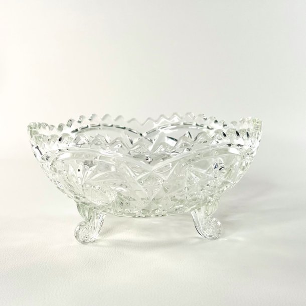 Glassk�l - vintage jardiniere, rund