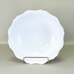 Salatskl - hvid med blgende kant