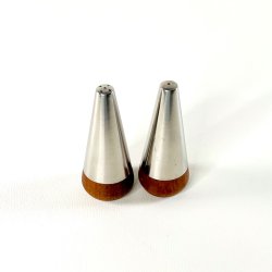 Salt &amp; peber s�t - tr�/metal H10 cm