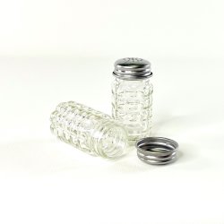 Salt &amp; peber s�t - glas m/metal top
