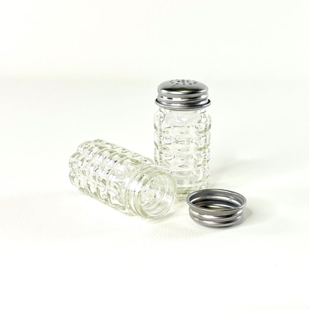Salt &amp; peber s�t - glas m/metal top