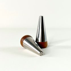 Salt &amp; peber s�t - tr�/metal H10 cm