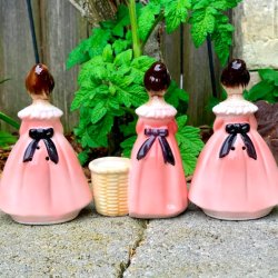 Enesco piger - salt/peber, vintage