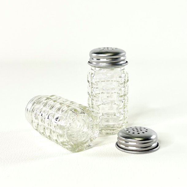 Salt &amp; peber s�t - glas m/metal top