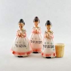 Enesco piger - salt/peber, vintage