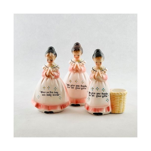 Enesco piger - salt/peber, vintage