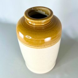 Saltglaserede potter - sennepsfarvede