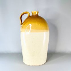 Saltglaserede krukker - sennepsfarvede