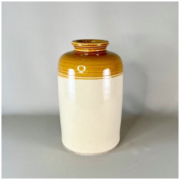 Saltglaserede potter - sennepsfarvede