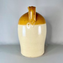 Saltglaserede krukker - sennepsfarvede